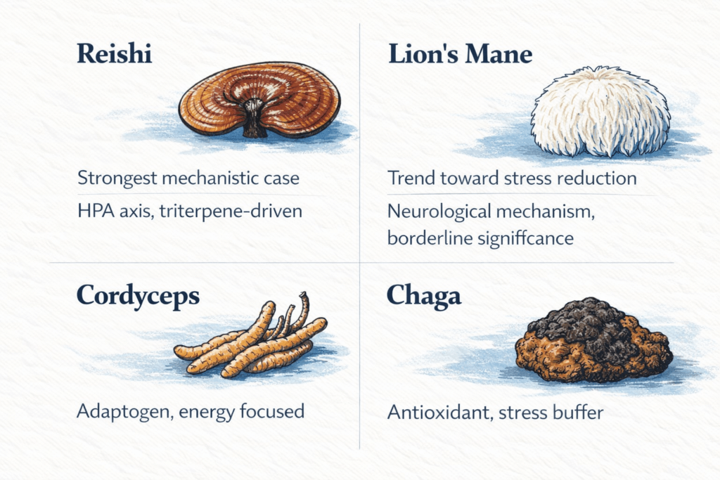 mushroom benefit comparison