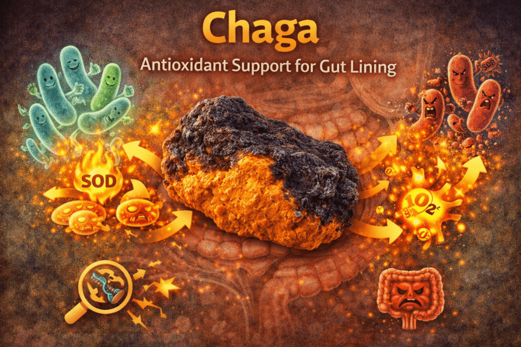 Chaga for gut lining