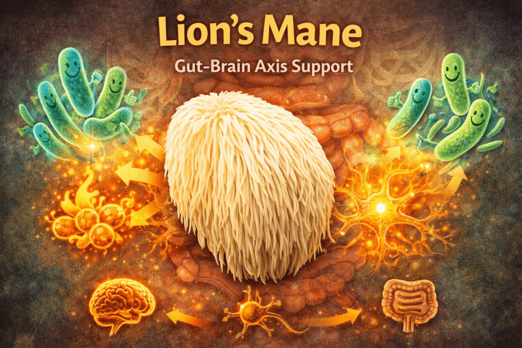 Lions mane gut-brain support
