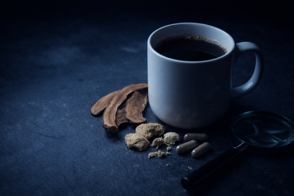 mushroom coffee, supplements, RYZE mushroom coffee supplement scam